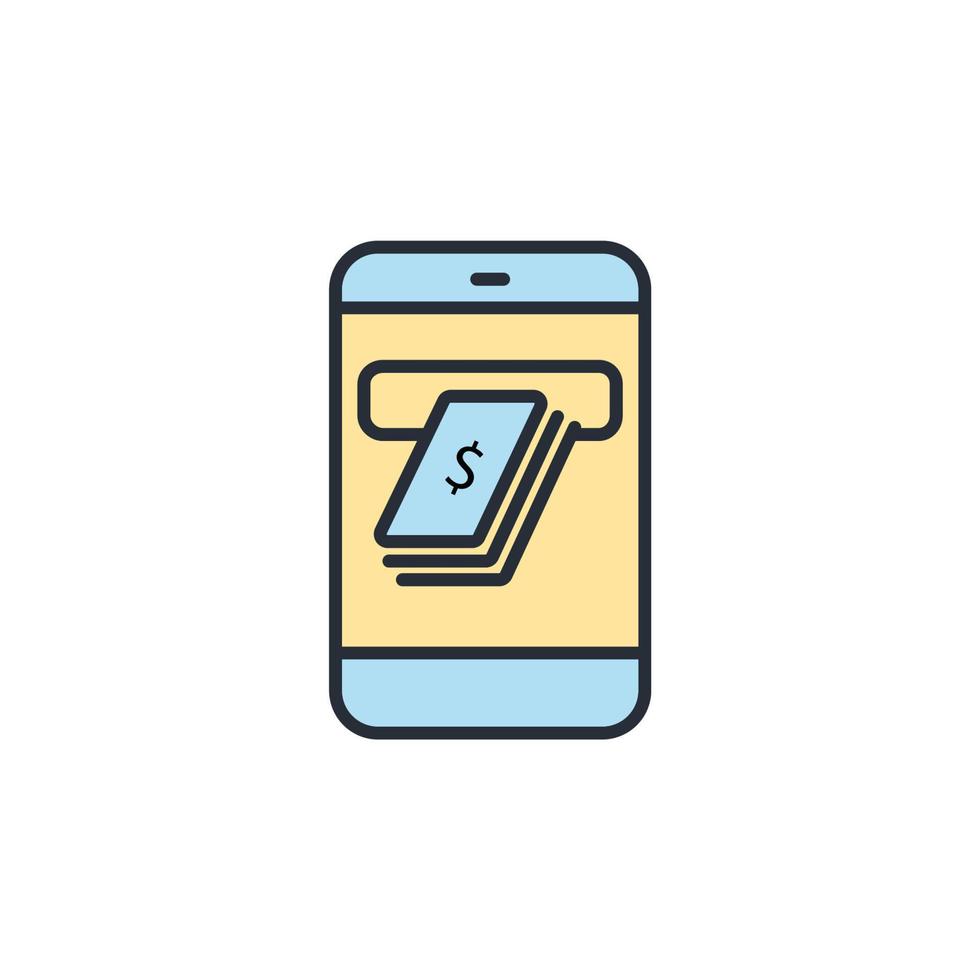 ícones de aplicativos bancários simbolizam elementos vetoriais para web infográfico vetor
