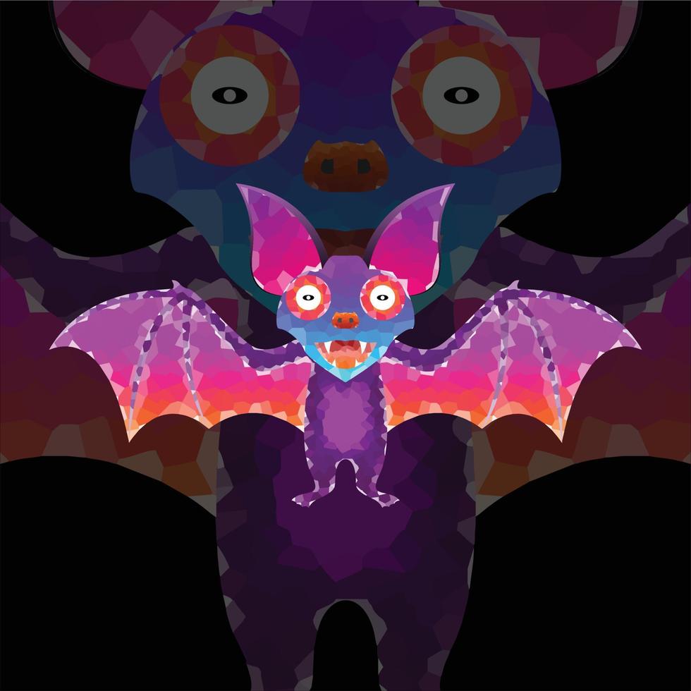 ilustração de personagem de morcego de halloween vetor