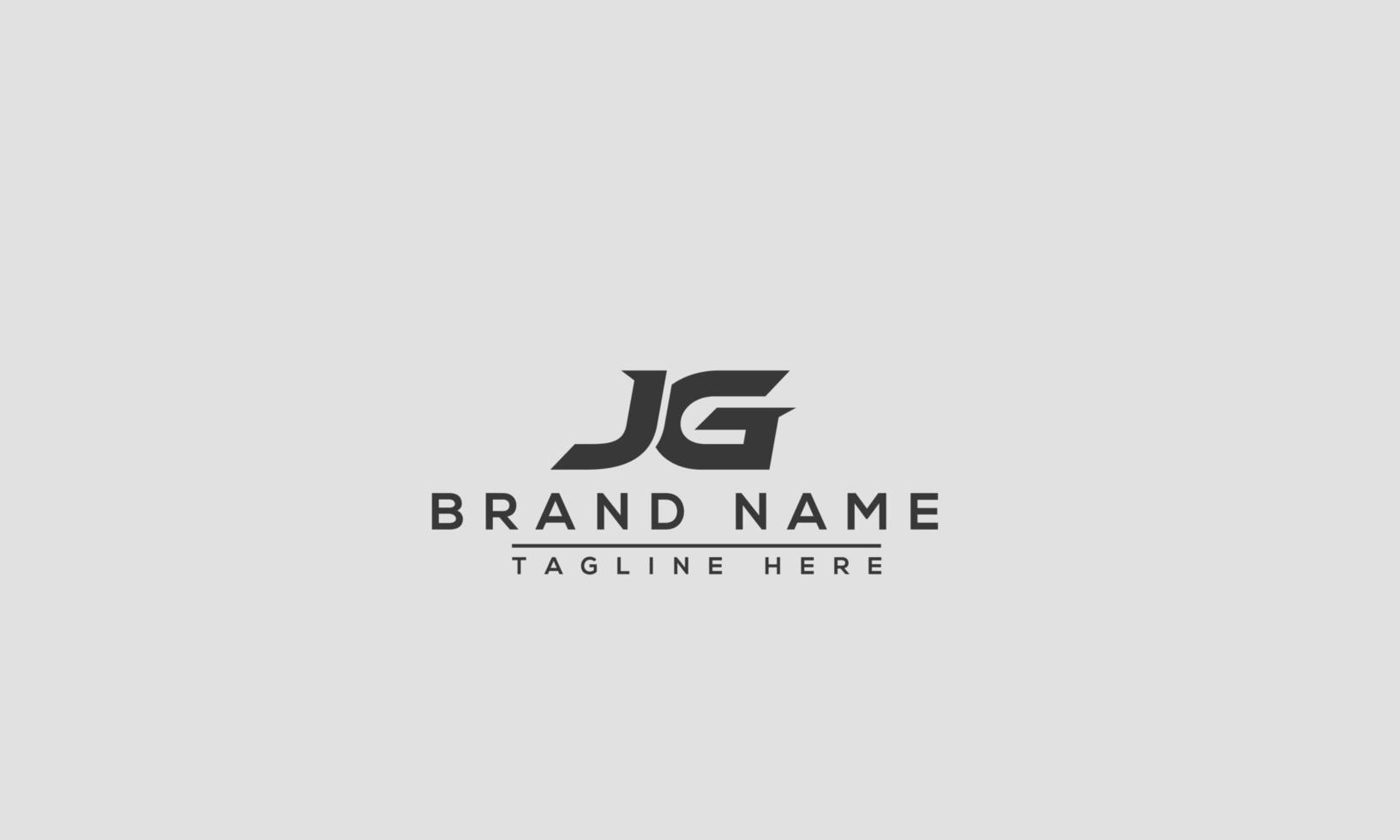 jg modelo de design de logotipo elemento de branding gráfico de vetor. vetor