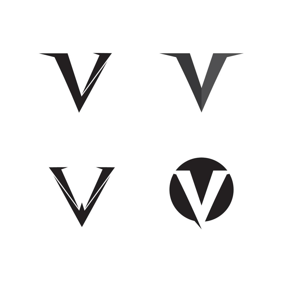 vetor de modelo de logotipo de carta v