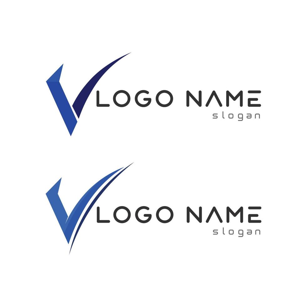 vetor de modelo de logotipo de carta v