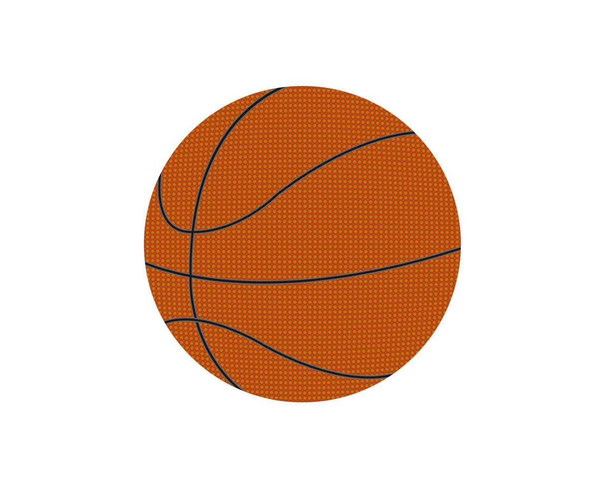 bola de basquete em um fundo branco vetor