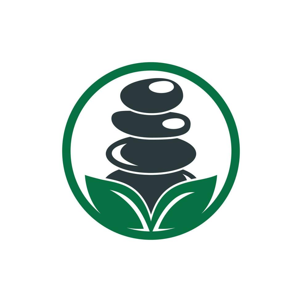 design de logotipo de vetor de spa e meditação. conceito de logotipo zen e bem-estar.