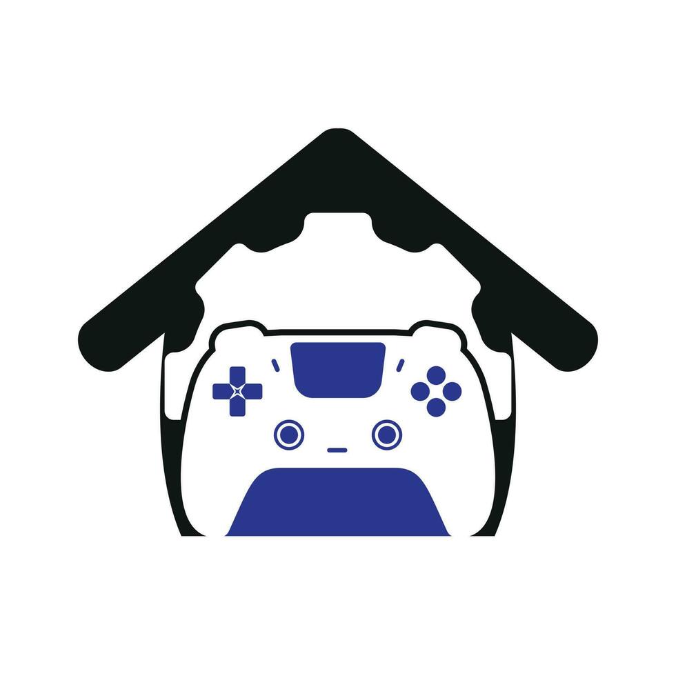 modelo de design de logotipo de vetor de reparo de videogame. gamepad com design de vetor de ícone de engrenagem.