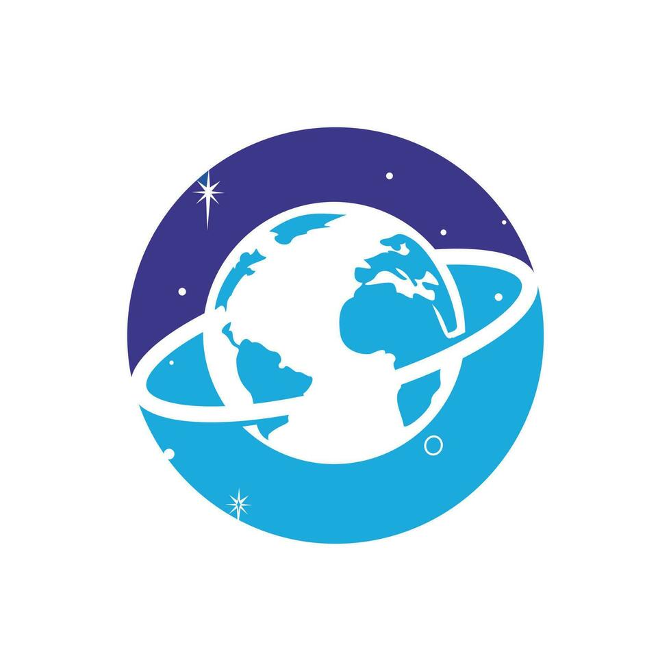 modelo de design de logotipo de vetor do planeta. conceito de design de logotipo de espaço.