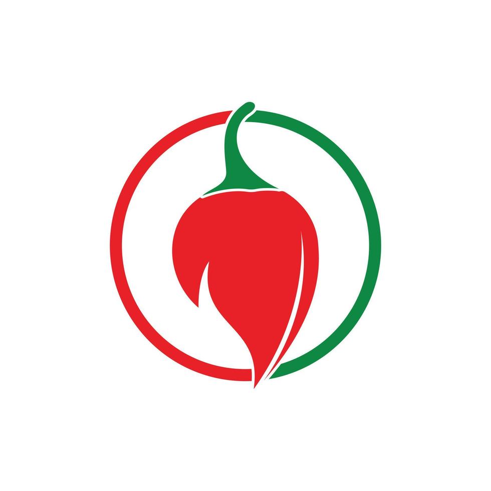 inspiração de design de logotipo de vetor de comida quente e picante de pimentão. modelo de logotipo de vetor de ícone de pimenta.