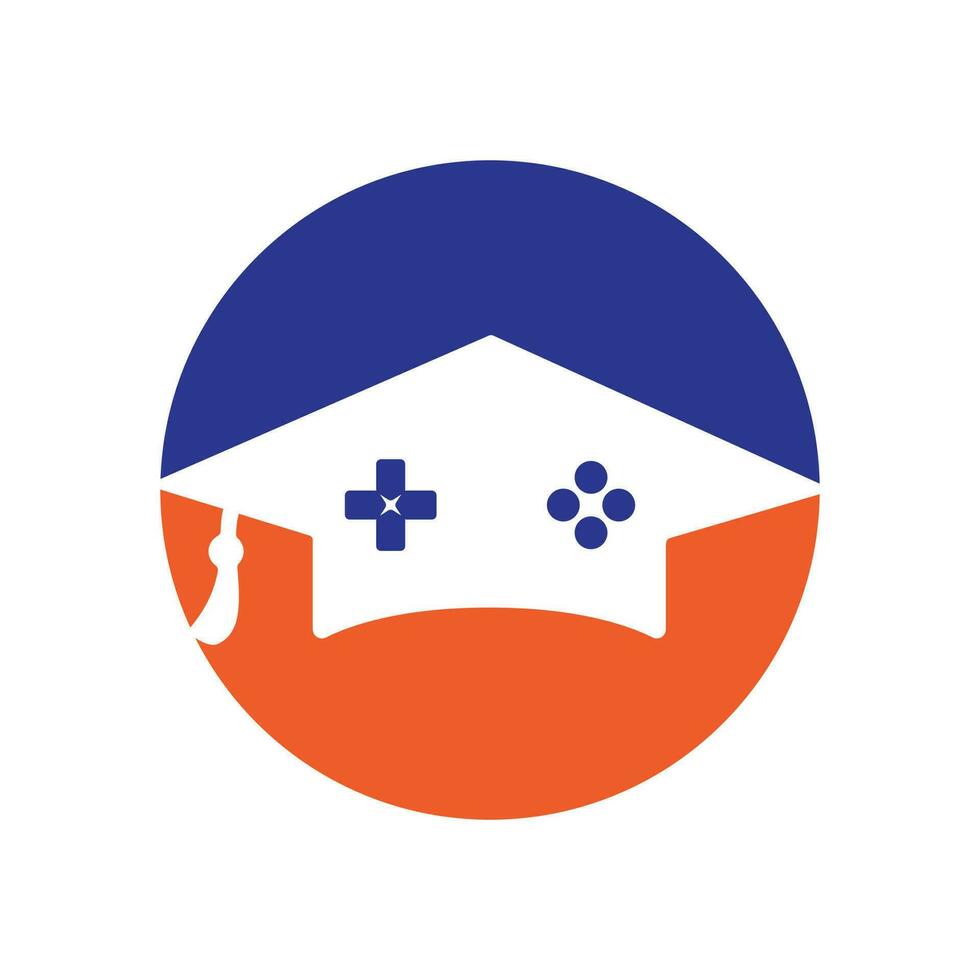 design de logotipo de vetor de educação de jogos.