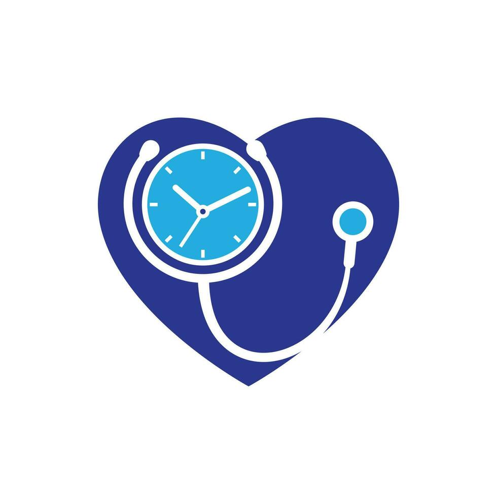 modelo de design de logotipo de vetor de tempo médico. conceito de logotipo de saúde e médico ou farmácia.