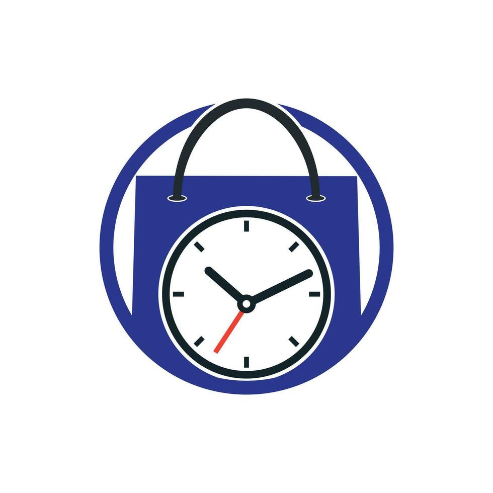 modelo de design de logotipo de vetor de tempo de compras.