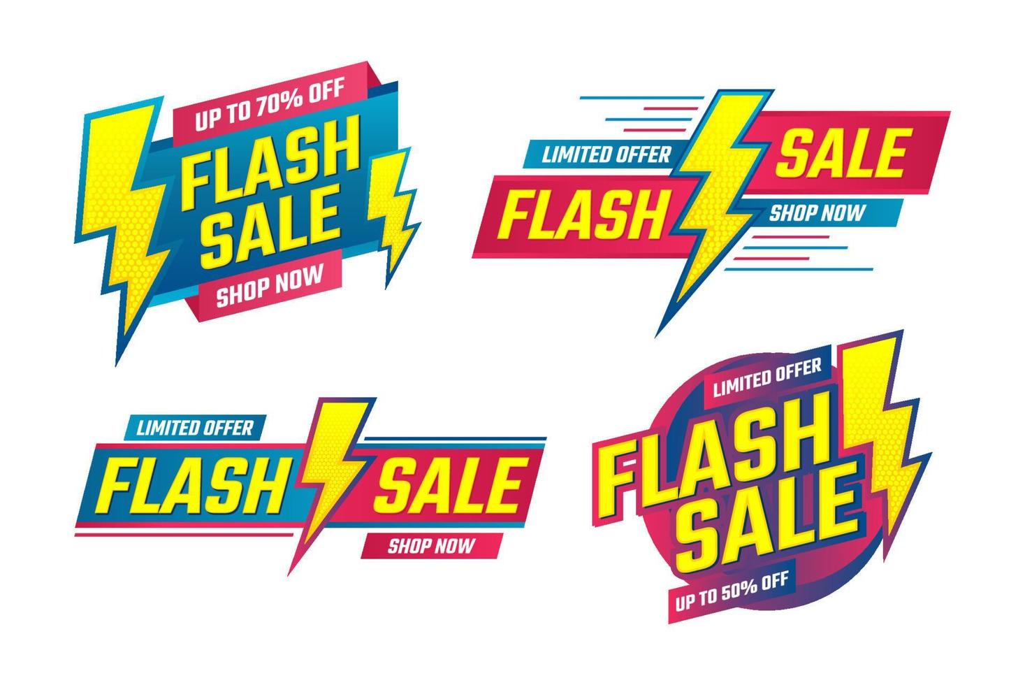 promoção de desconto de venda flash oferta de modelo de rótulo de banner de compras vector.eps vetor
