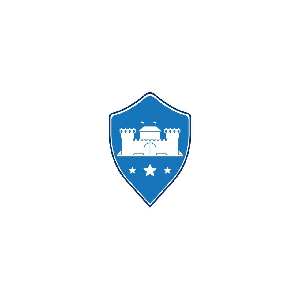 fundo do logotipo do dragão do ícone do castelo, design de modelo de ilustração vetorial vetor