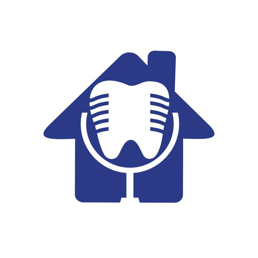 modelo de design de logotipo de vetor de podcast dental.
