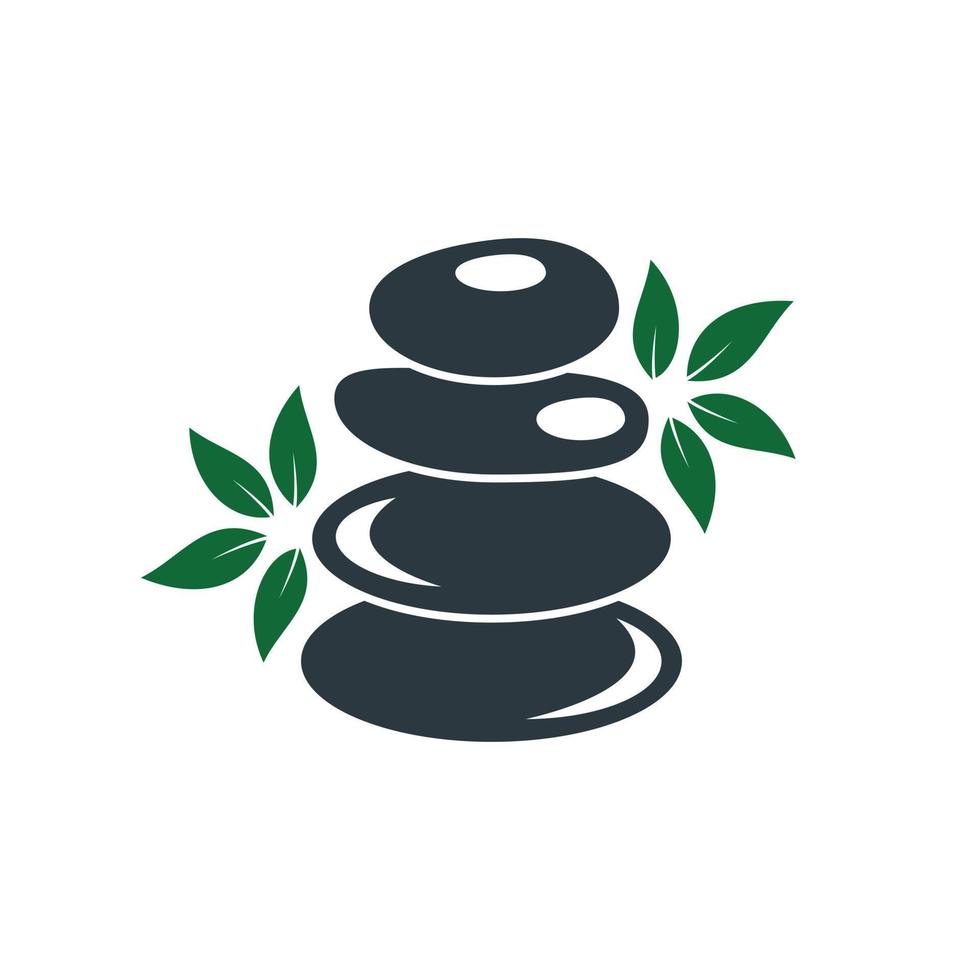 design de logotipo de vetor de spa e meditação. conceito de logotipo zen e bem-estar.