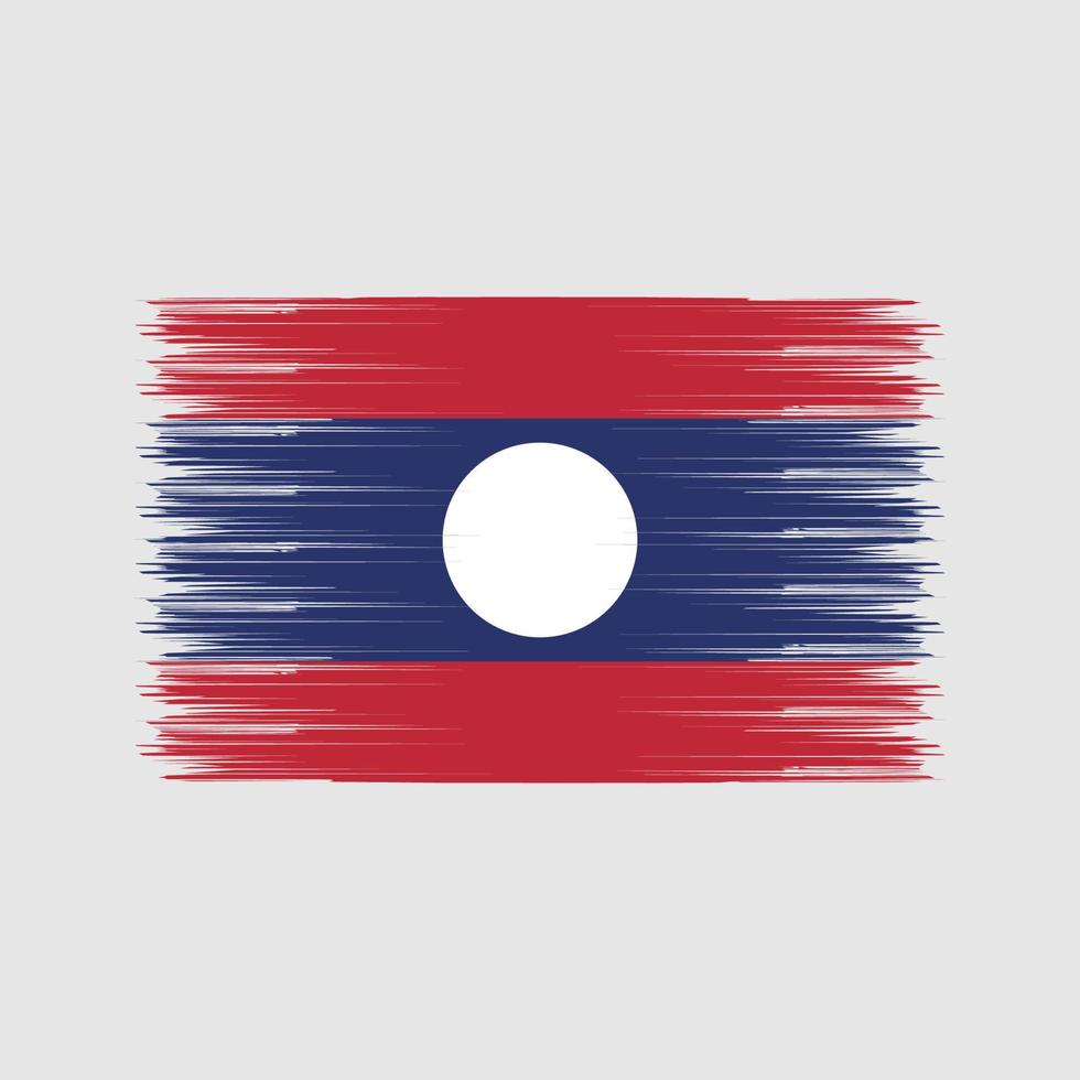 escova de bandeira do laos. bandeira nacional vetor