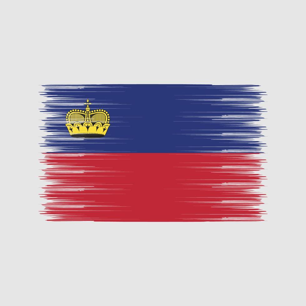 pincel de bandeira de liechtenstein. bandeira nacional vetor