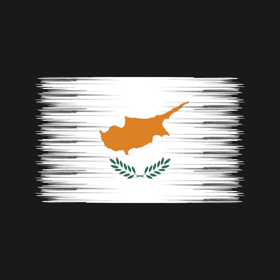 escova de bandeira de chipre. bandeira nacional vetor