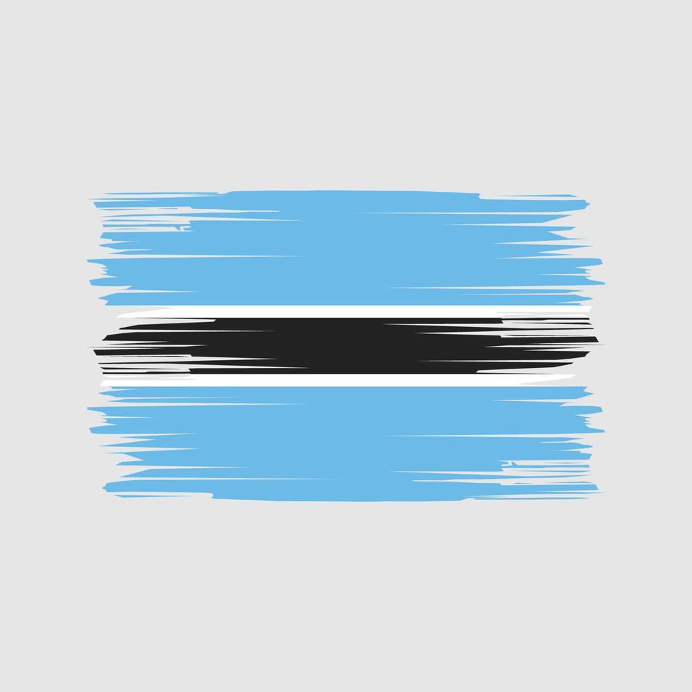 pinceladas de bandeira do botswana. bandeira nacional vetor