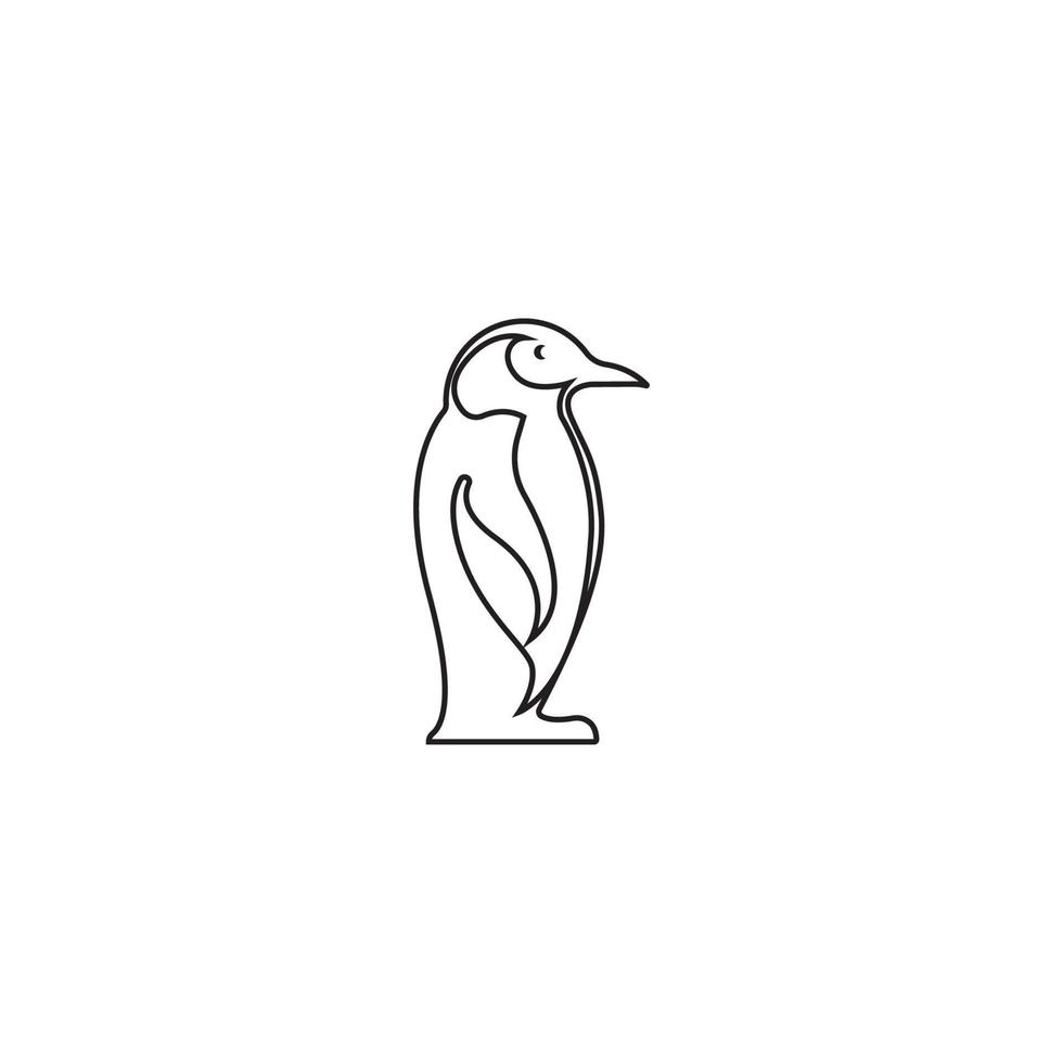 design de símbolo de ilustração vetorial de ícone de pinguim vetor