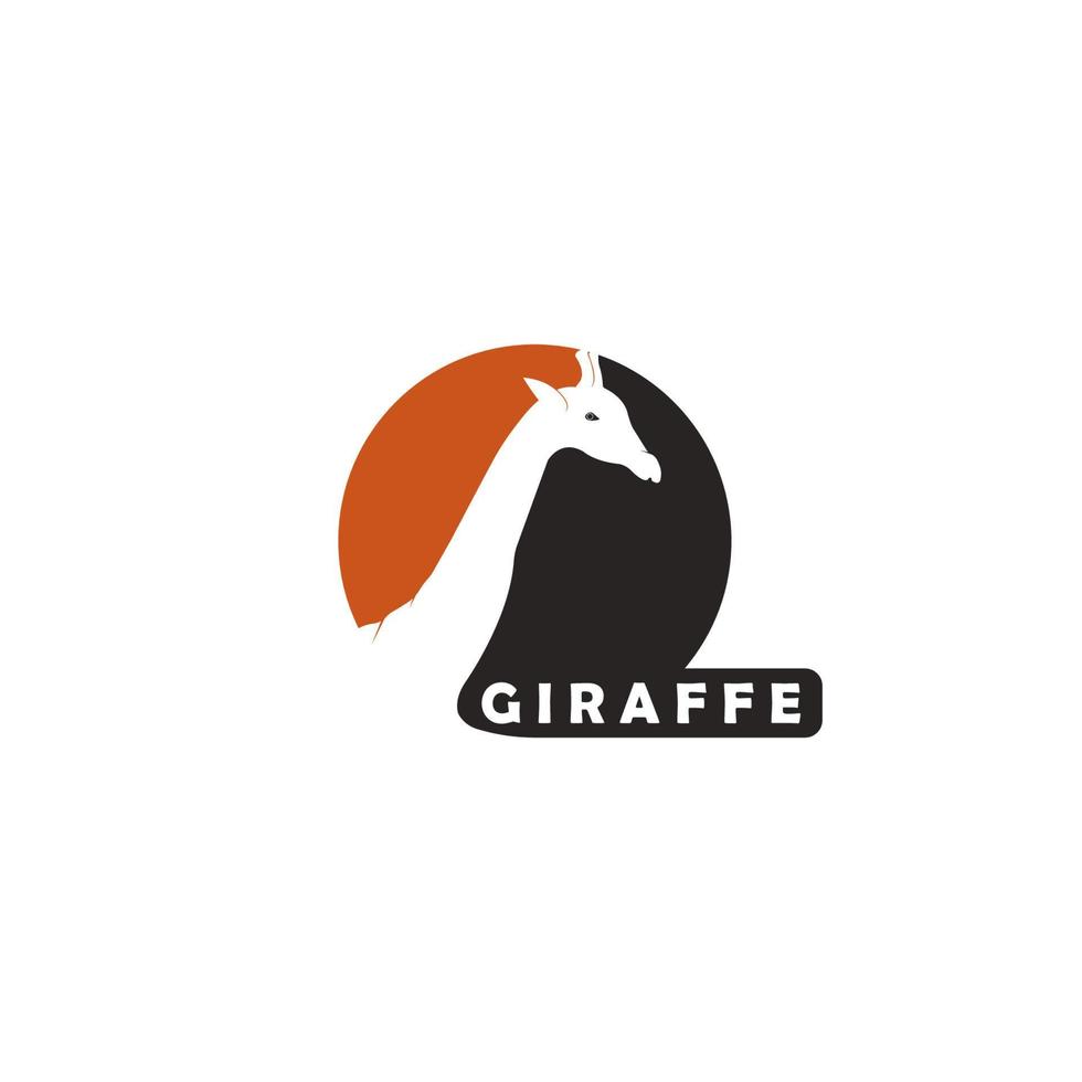design de símbolo de ilustração vetorial de logotipo de girafa vetor