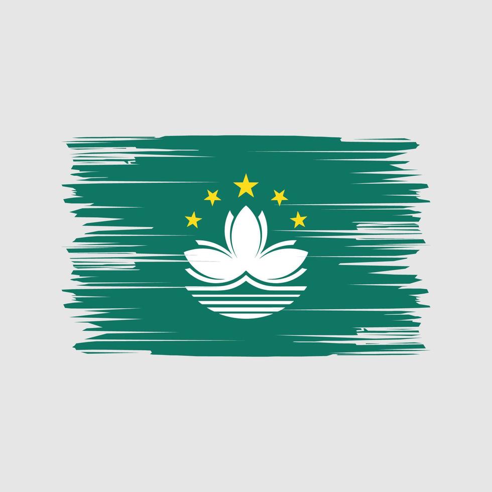 pinceladas de bandeira de macau. bandeira nacional vetor