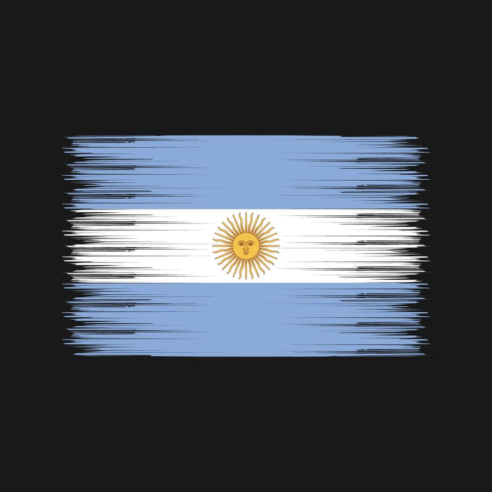 pincel de bandeira argentina. bandeira nacional vetor