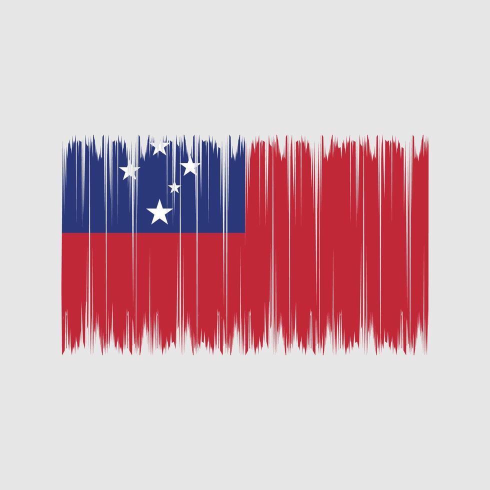 escova de bandeira de samoa. bandeira nacional vetor