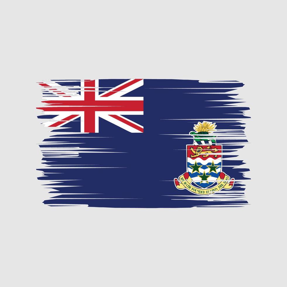 Ilhas Cayman sinalizam pinceladas. bandeira nacional vetor
