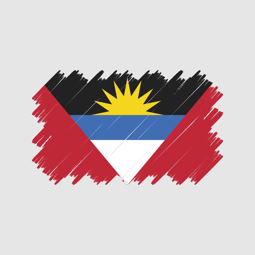 vetor de pincel de bandeira de antígua e barbuda. bandeira nacional