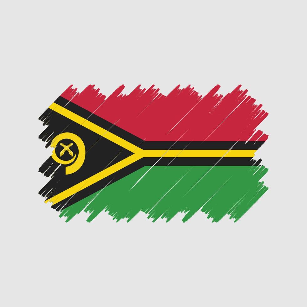 vetor de pincel de bandeira de vanuatu. bandeira nacional