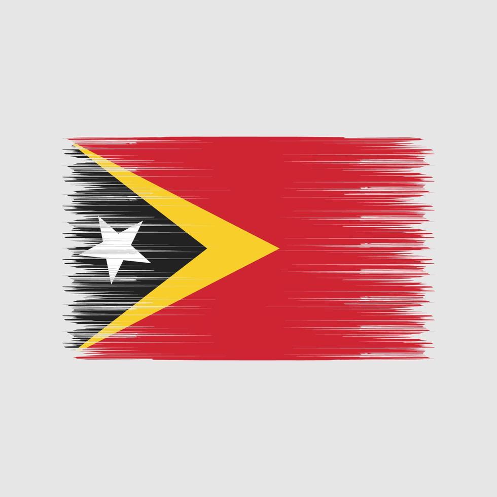 pincel de bandeira de timor leste. bandeira nacional vetor