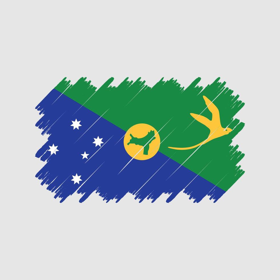 vetor de escova de bandeira de ilhas de natal. bandeira nacional
