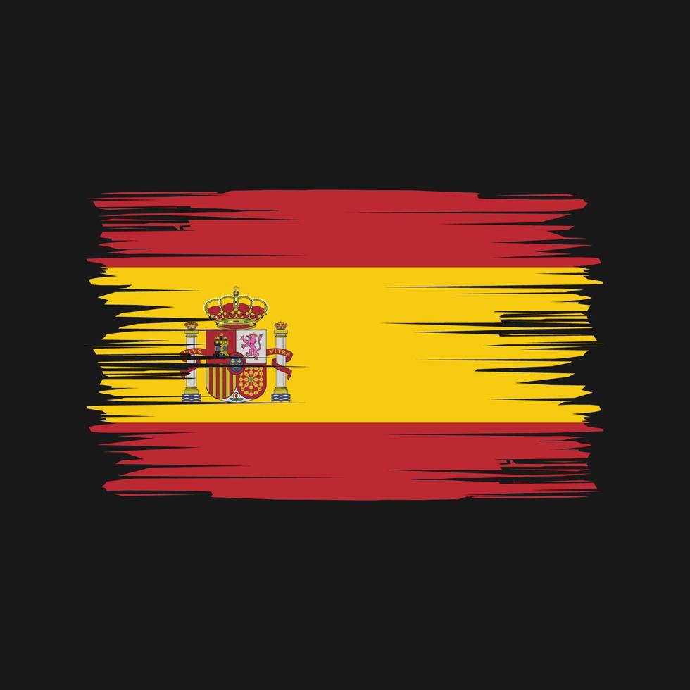 pinceladas de bandeira espanha. bandeira nacional vetor