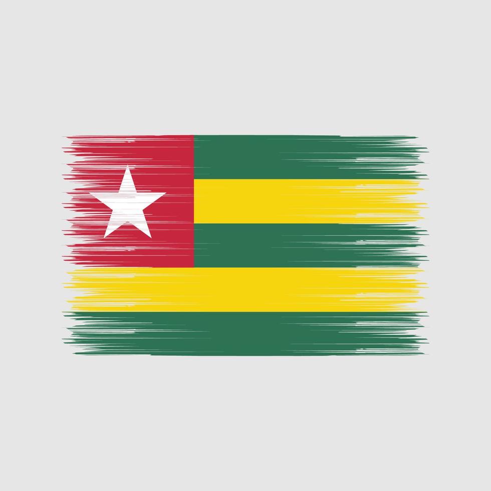 escova de bandeira do togo. bandeira nacional vetor