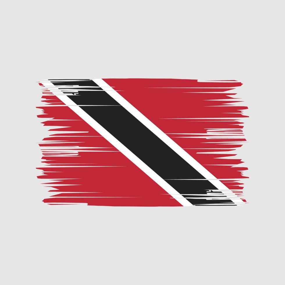 pinceladas de bandeira de trinidad e tobago. bandeira nacional vetor