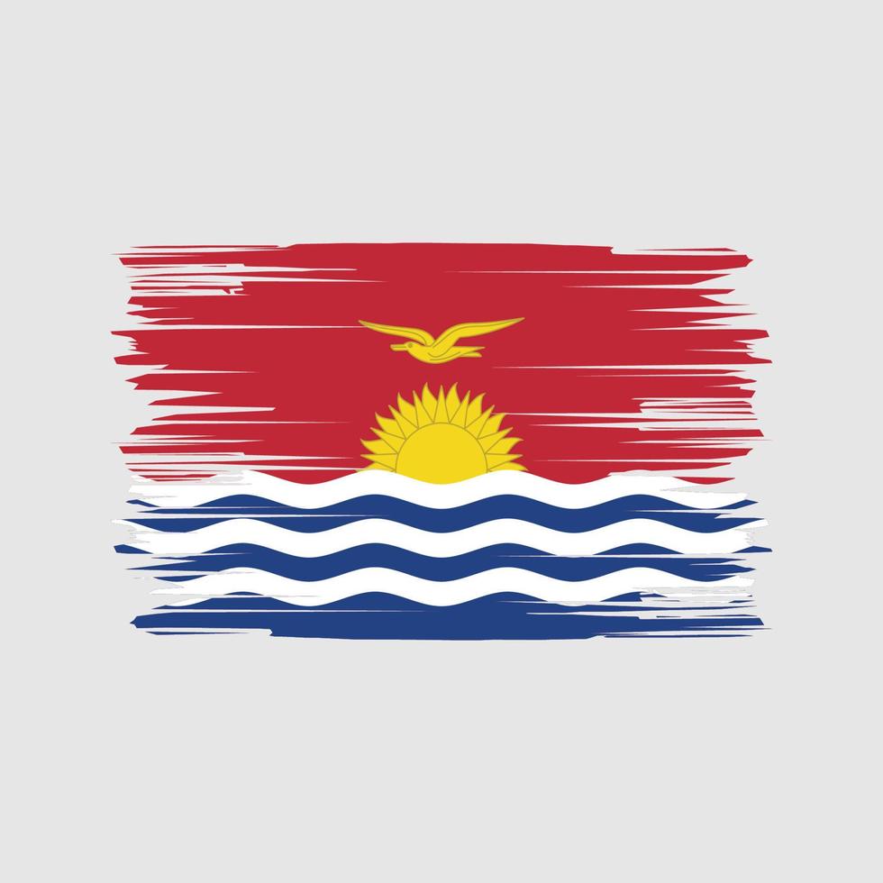 pinceladas de bandeira de kiribati. bandeira nacional vetor