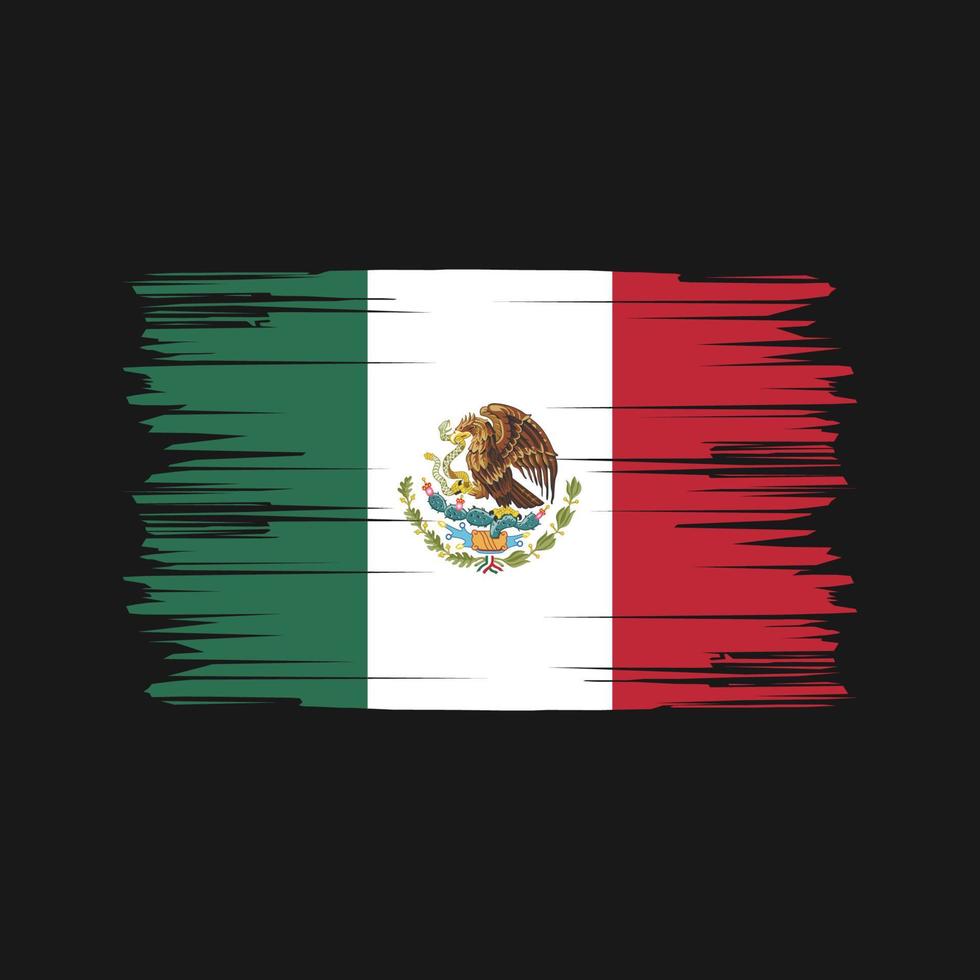 pinceladas de bandeira do méxico. bandeira nacional vetor