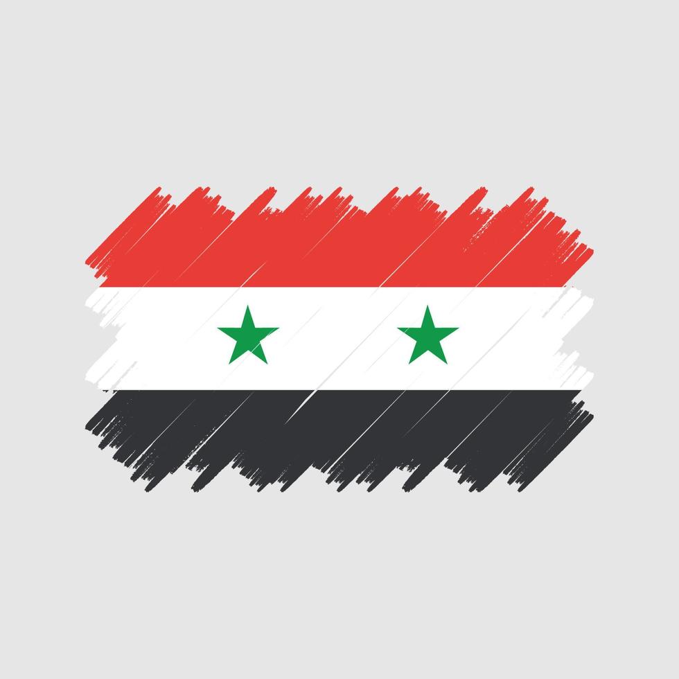 vetor de pincel de bandeira da síria. bandeira nacional