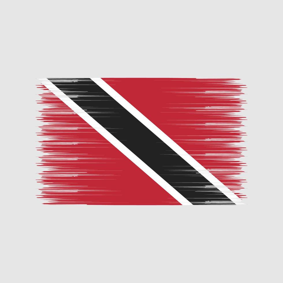 pincel de bandeira de trinidad e tobago. bandeira nacional vetor