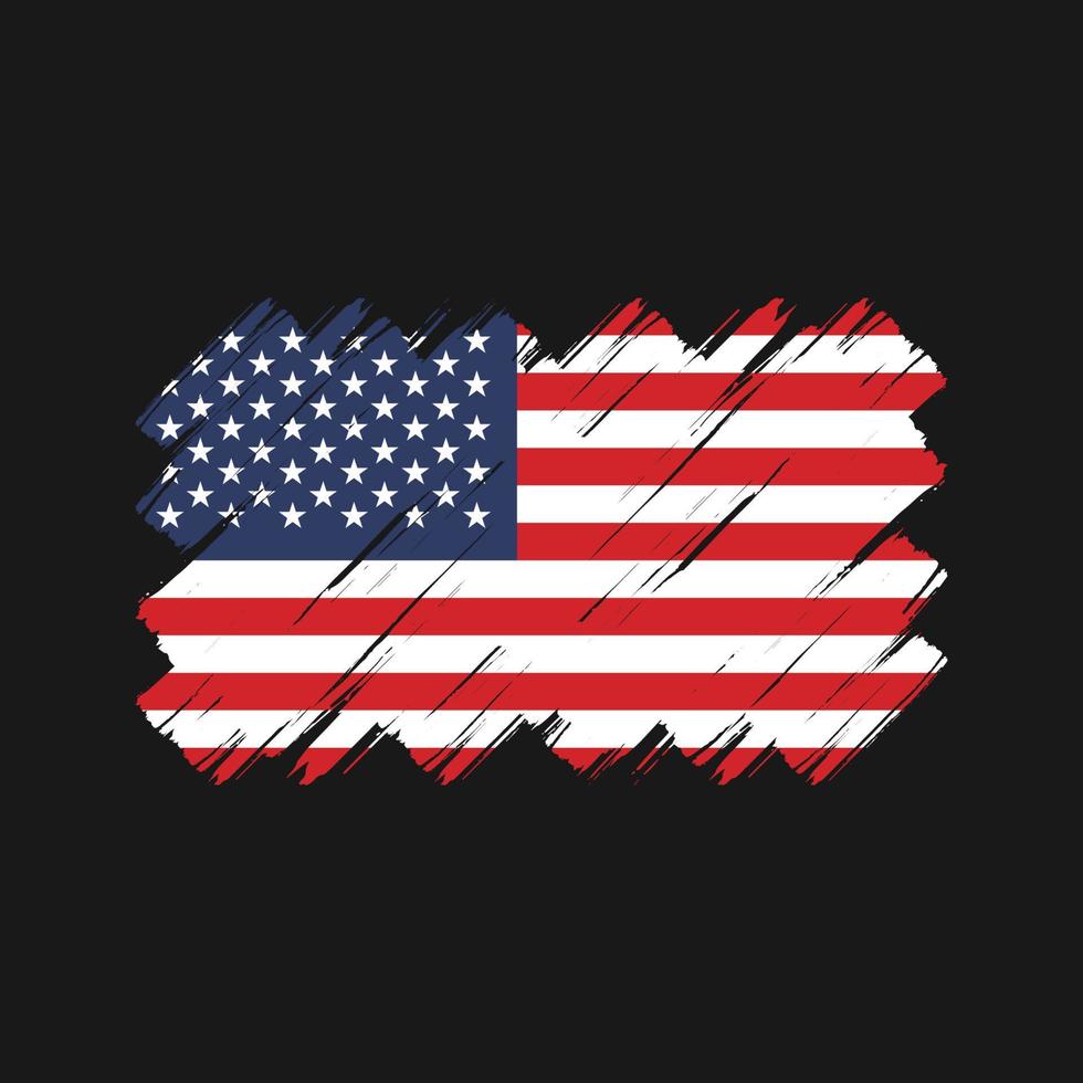 pinceladas de bandeira americana. bandeira nacional vetor