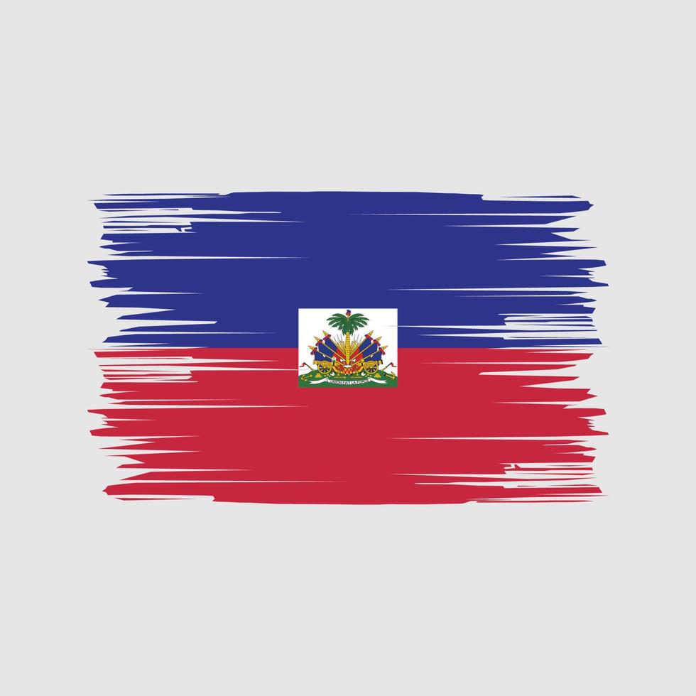 pinceladas de bandeira do haiti. bandeira nacional vetor