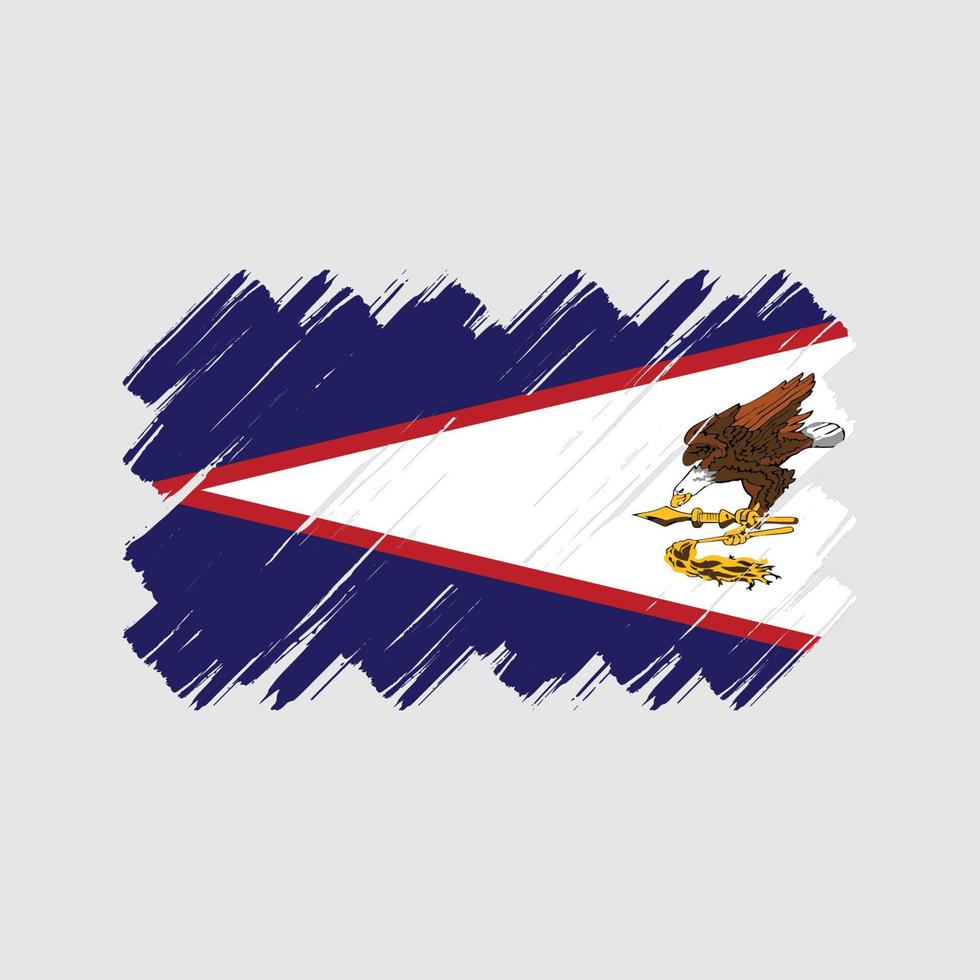 pinceladas de bandeira de samoa americana. bandeira nacional vetor