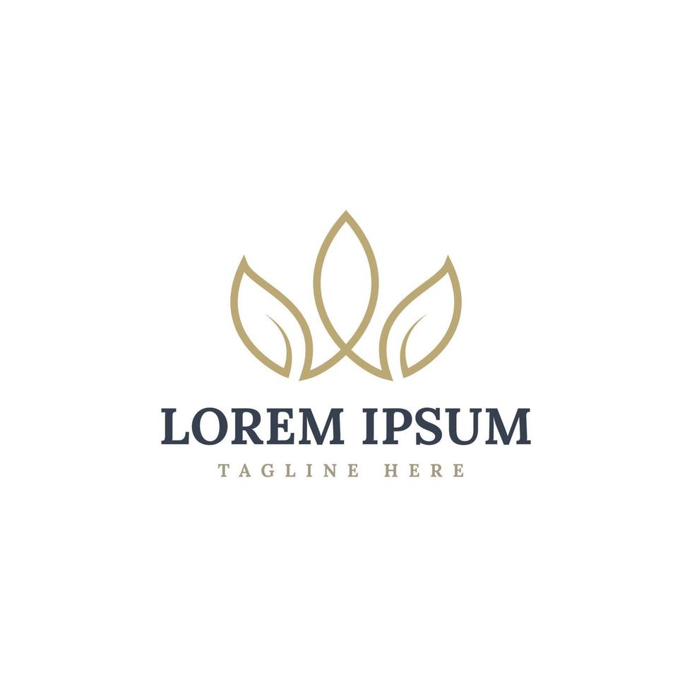 vetor de logotipo de letra w de bem-estar elegante