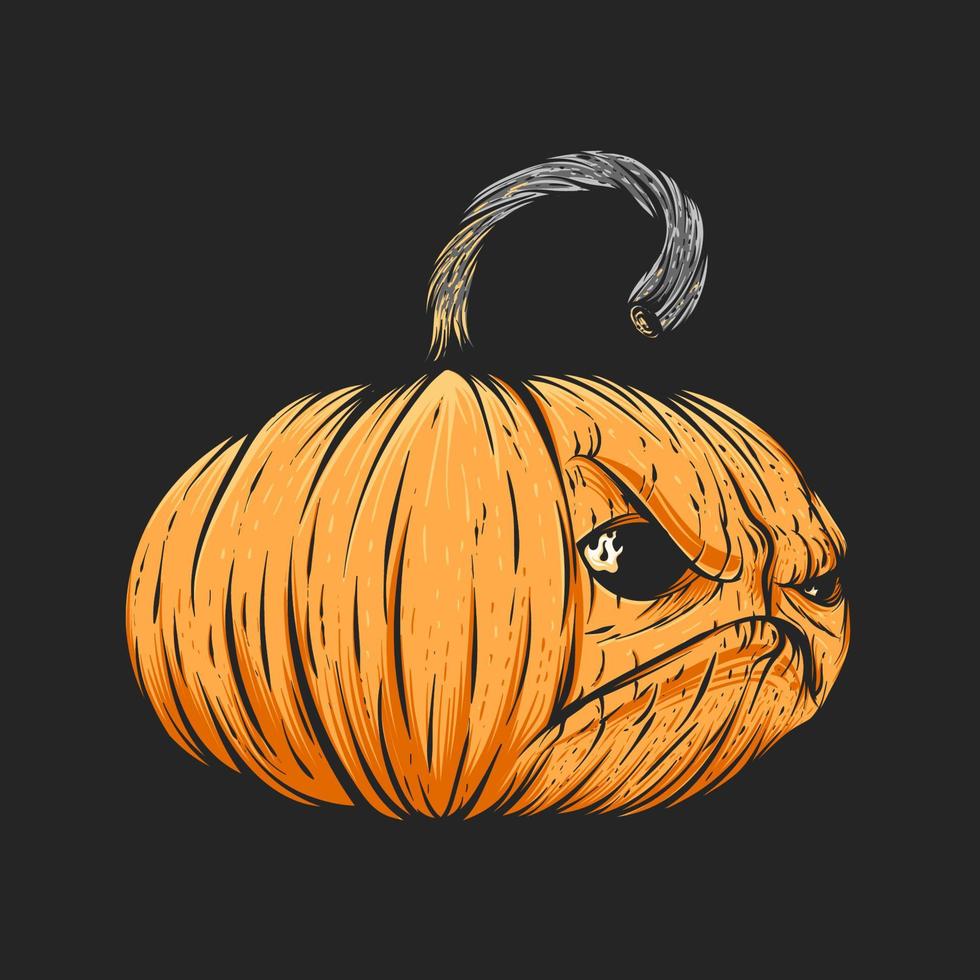 ilustração de abóbora de halloween vetor