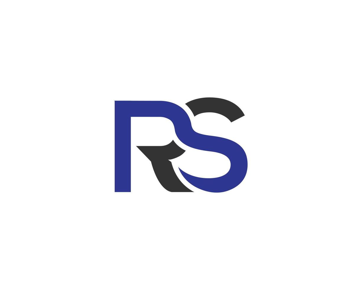 plana rs letra logo design ícone ilustração de conceito de vetor moderno.