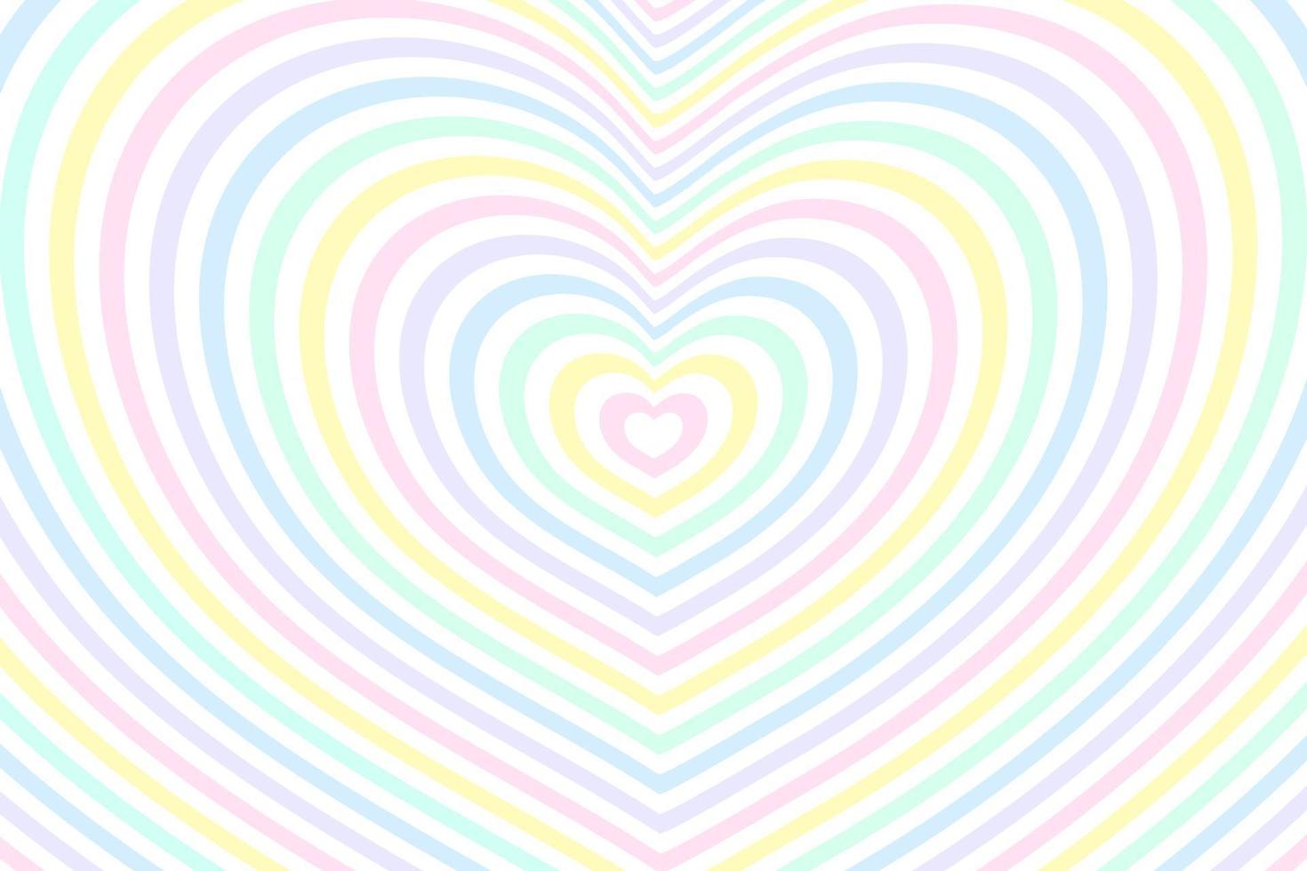 fundo abstrato ilusão de ótica com um coração de arco-íris. vetor. vetor
