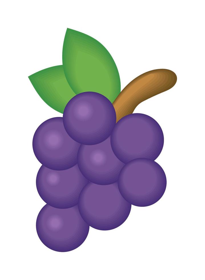 ícone de frutas de uvas vetor