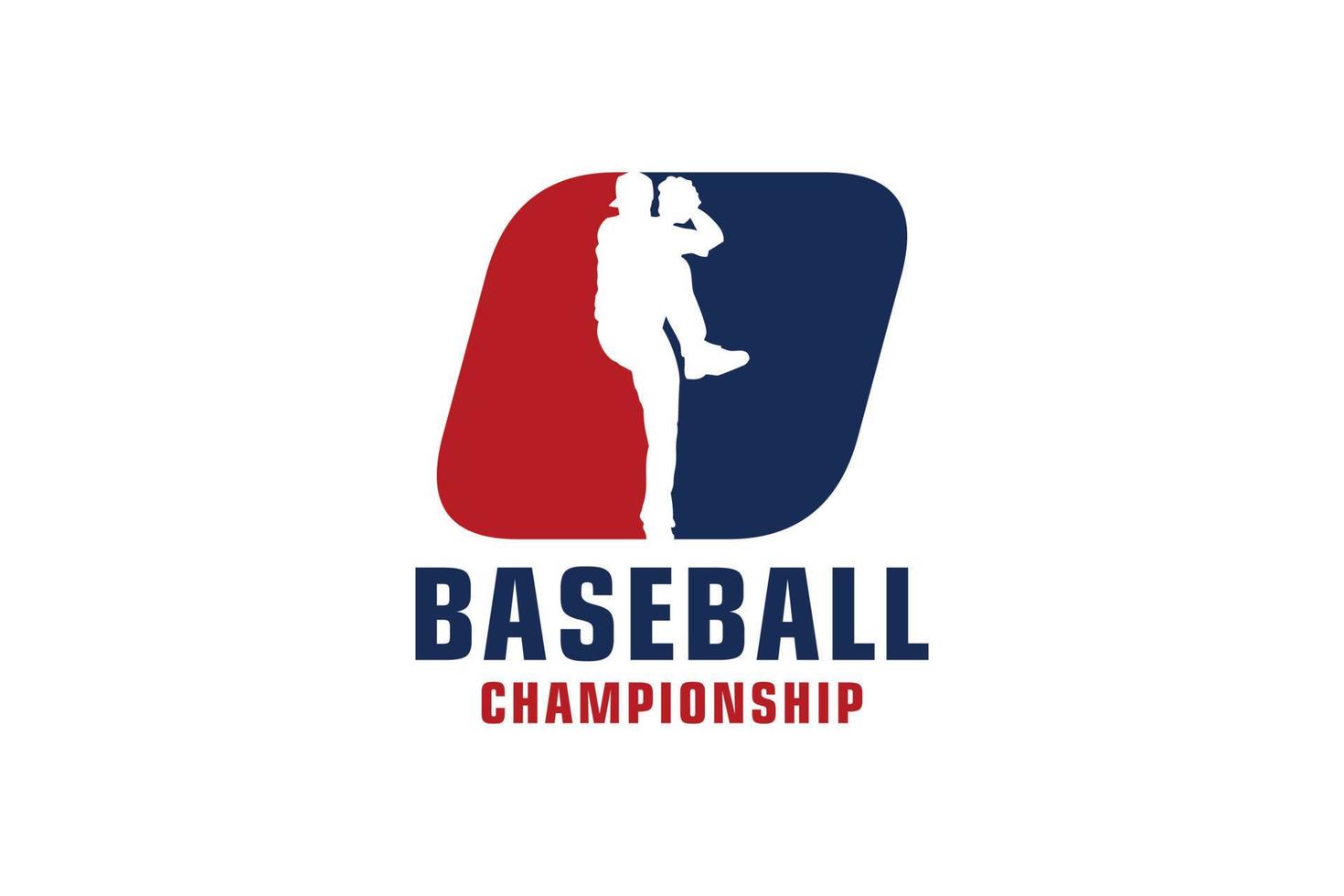 letra o com design de logotipo de beisebol. elementos de modelo de design vetorial para equipe esportiva ou identidade corporativa. vetor
