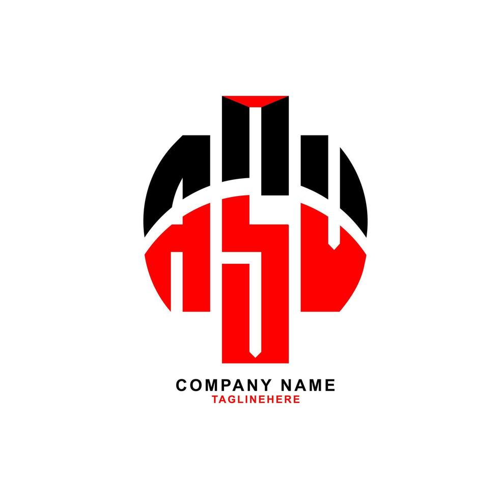 design de logotipo de carta asv criativo com fundo branco vetor