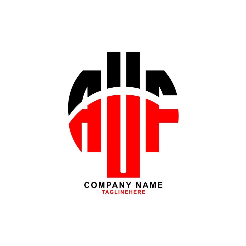 design de logotipo de carta criativa auf com fundo branco vetor