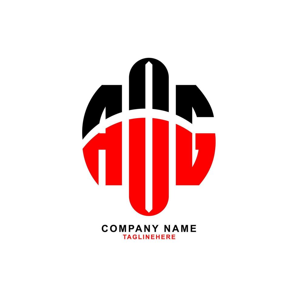 design de logotipo de carta criativa aog com fundo branco vetor